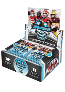 2025 Bowman Chrome University Football Jumbo 8 Box Case