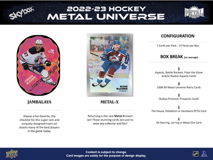 2022-23 Upper Deck Skybox Metal Universe Hockey Hobby Box