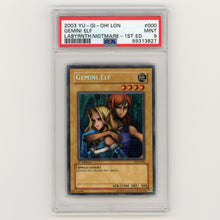 2003 YuGiOh LON Gemini ELF Labyrynth Nightmare 1st Ed #000 PSA 9 (#AF17)