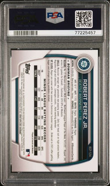 Robert Perez Jr. 2023 Bowman Mega Box Chrome Green Refractor PSA 10